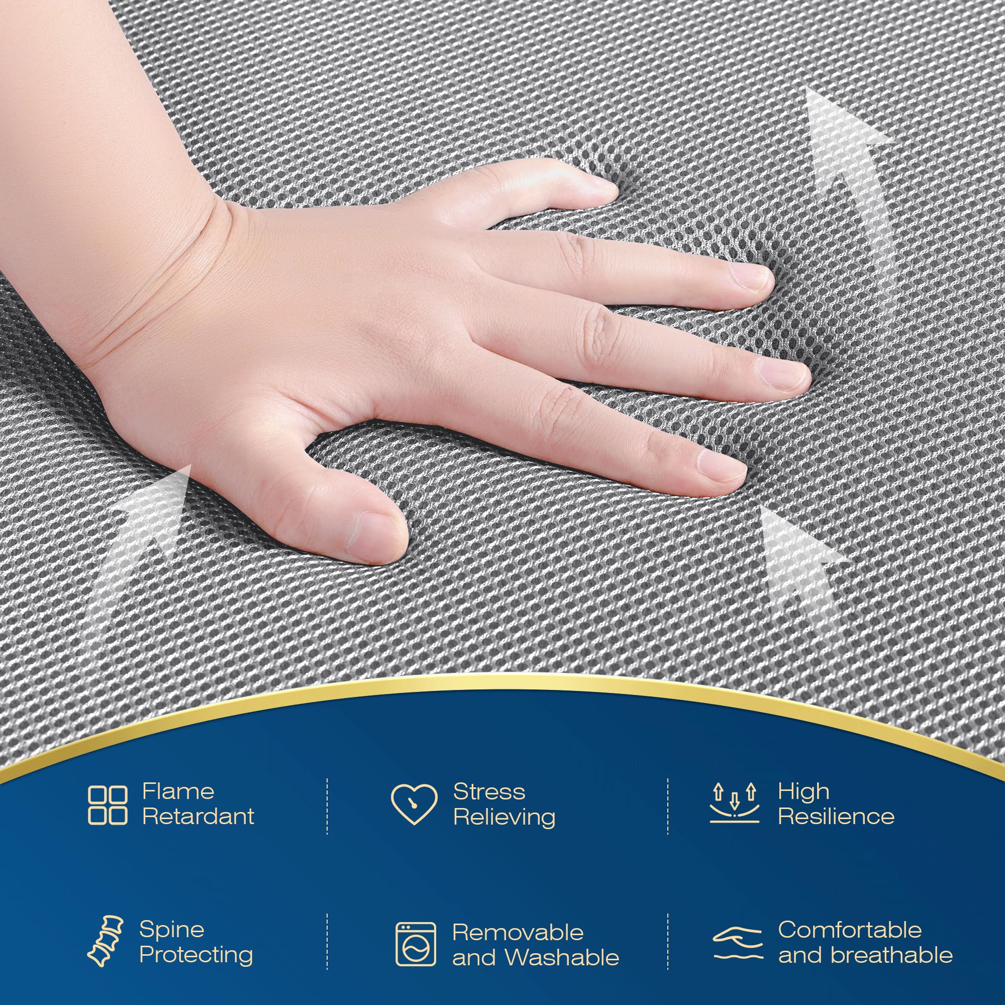 Bestglory Queen Foldable Mattress, 4 Inch Folding Mattress, Queen Mattress Topper, Soft, Dirt-Resistant, Portable Mattress For C